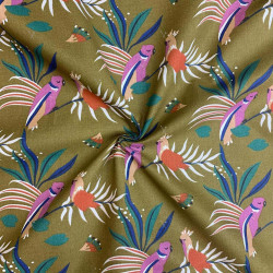 Printed Cotton GAORI Bronze / Tawny Multicolored